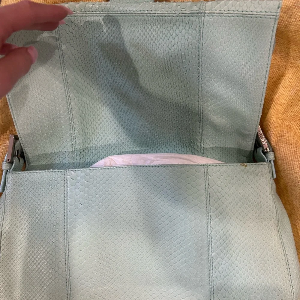 Fendi Mint Textured Shoulder Bag - Picture 3 of 6